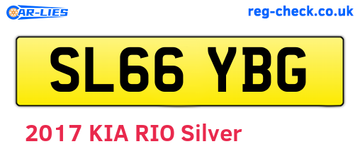 SL66YBG are the vehicle registration plates.
