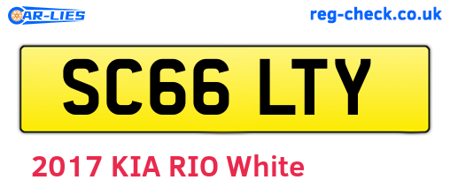 SC66LTY are the vehicle registration plates.
