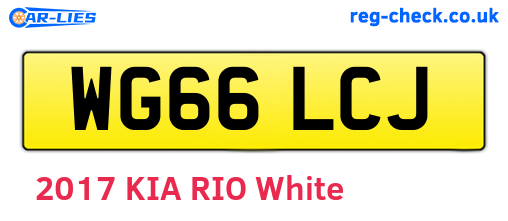 WG66LCJ are the vehicle registration plates.