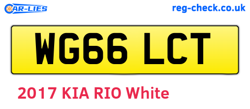 WG66LCT are the vehicle registration plates.