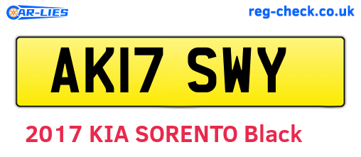 AK17SWY are the vehicle registration plates.