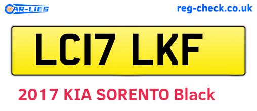 LC17LKF are the vehicle registration plates.