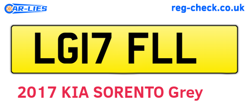 LG17FLL are the vehicle registration plates.
