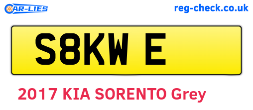 S8KWE are the vehicle registration plates.