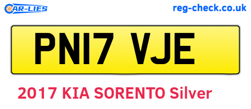 PN17VJE are the vehicle registration plates.