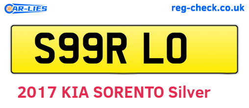S99RLO are the vehicle registration plates.