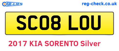 SC08LOU are the vehicle registration plates.