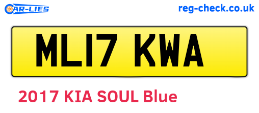 ML17KWA are the vehicle registration plates.