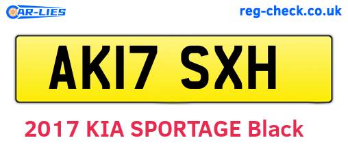 AK17SXH are the vehicle registration plates.