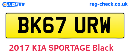 BK67URW are the vehicle registration plates.