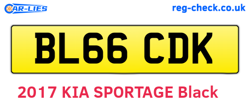 BL66CDK are the vehicle registration plates.