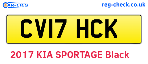 CV17HCK are the vehicle registration plates.