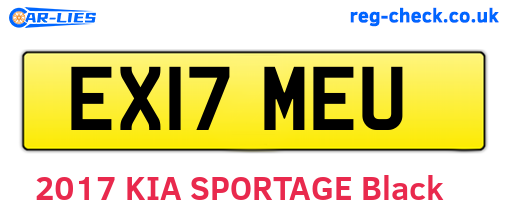 EX17MEU are the vehicle registration plates.