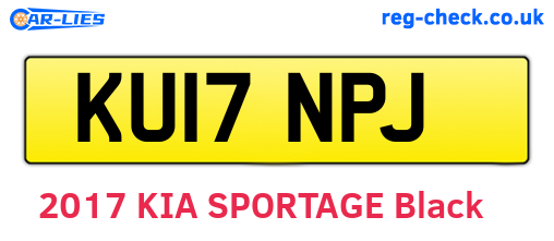 KU17NPJ are the vehicle registration plates.