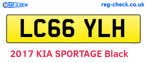 LC66YLH are the vehicle registration plates.