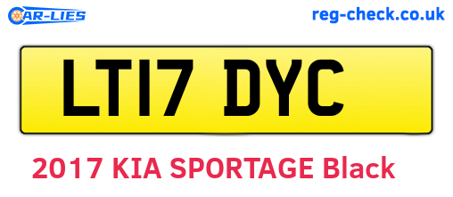 LT17DYC are the vehicle registration plates.