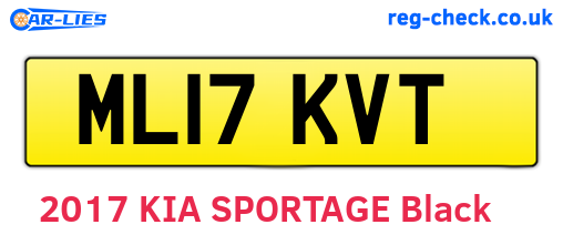 ML17KVT are the vehicle registration plates.