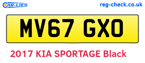 MV67GXO are the vehicle registration plates.