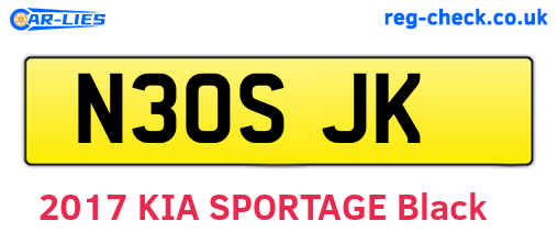 N30SJK are the vehicle registration plates.