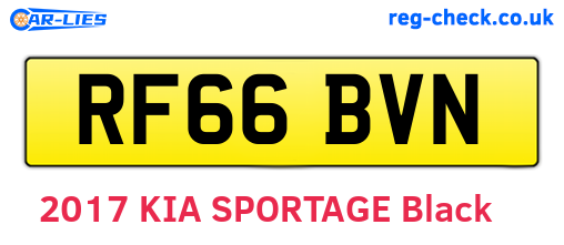 RF66BVN are the vehicle registration plates.