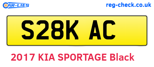 S28KAC are the vehicle registration plates.