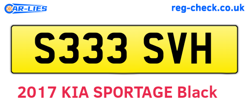 S333SVH are the vehicle registration plates.