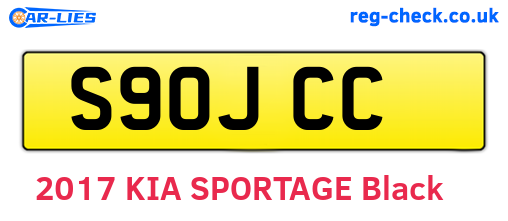 S90JCC are the vehicle registration plates.
