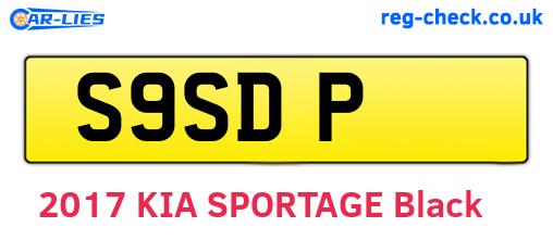 S9SDP are the vehicle registration plates.