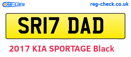 SR17DAD are the vehicle registration plates.