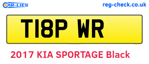 T18PWR are the vehicle registration plates.