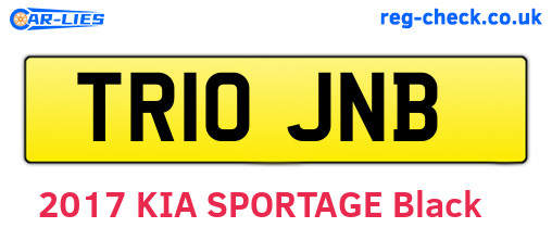 TR10JNB are the vehicle registration plates.