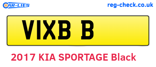 V1XBB are the vehicle registration plates.