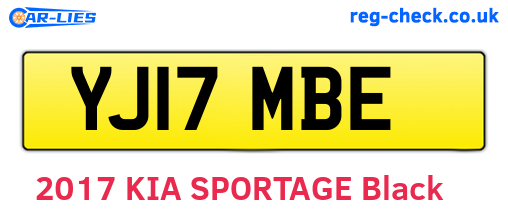YJ17MBE are the vehicle registration plates.