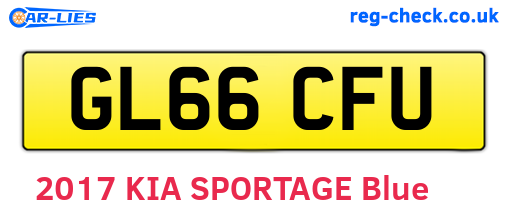 GL66CFU are the vehicle registration plates.