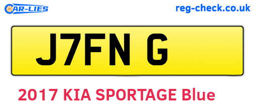 J7FNG are the vehicle registration plates.