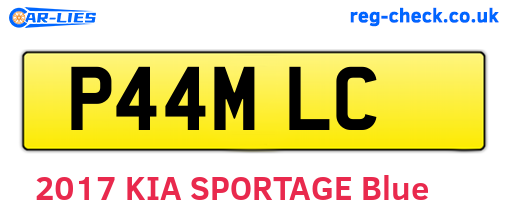 P44MLC are the vehicle registration plates.