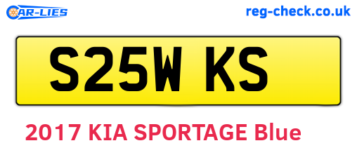 S25WKS are the vehicle registration plates.
