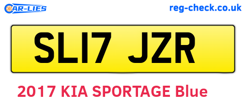 SL17JZR are the vehicle registration plates.