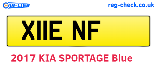 X11ENF are the vehicle registration plates.