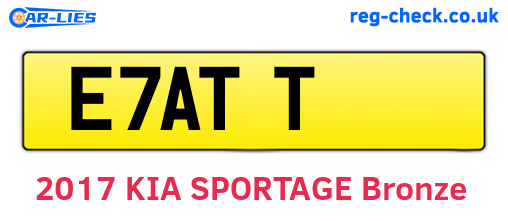 E7ATT are the vehicle registration plates.