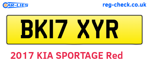 BK17XYR are the vehicle registration plates.