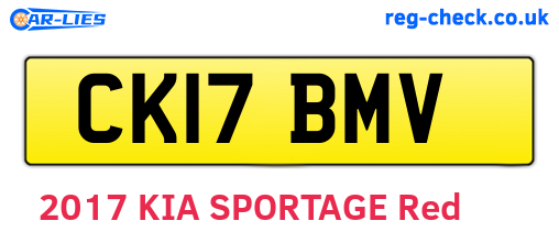 CK17BMV are the vehicle registration plates.