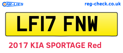 LF17FNW are the vehicle registration plates.