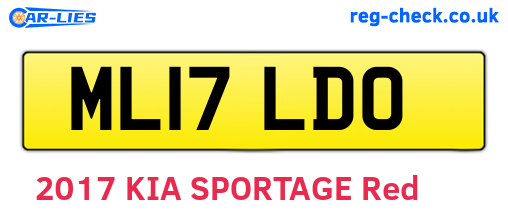 ML17LDO are the vehicle registration plates.