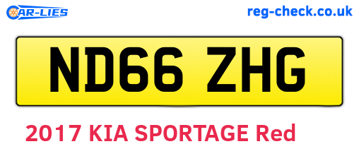 ND66ZHG are the vehicle registration plates.