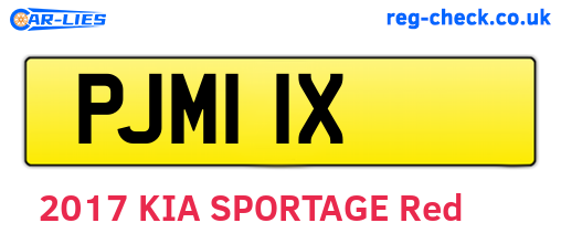PJM11X are the vehicle registration plates.