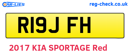 R19JFH are the vehicle registration plates.