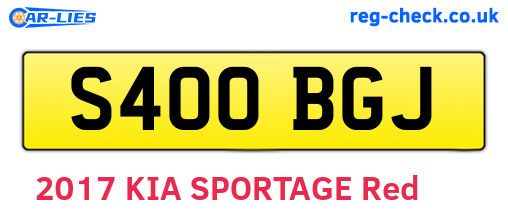 S400BGJ are the vehicle registration plates.