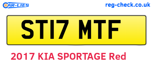 ST17MTF are the vehicle registration plates.