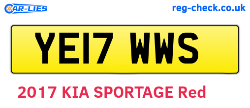 YE17WWS are the vehicle registration plates.